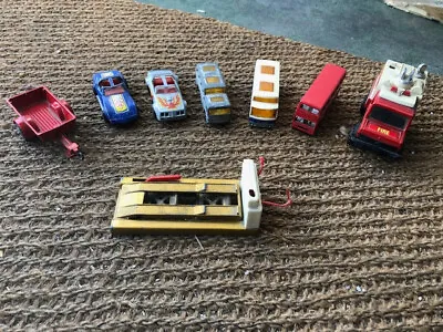 Matchbox Service Ramp Series No A-1 - Lesney - Made In 1970 + 6 Various Vehicles • £28