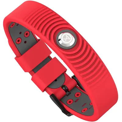 Proexl 18k Sports Magnetic Bracelet - Waterproof - Breathable Strap - Red - Gray • $42