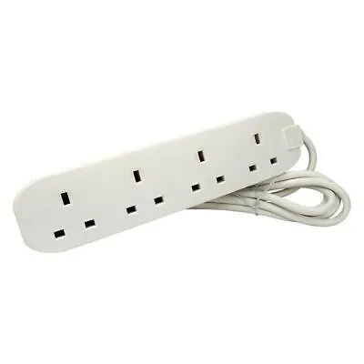 £6.50 • Buy Extension Lead Cable Electric Plug Socket UK 13 Amps 2m 3m Lead 4 6 Gang Way