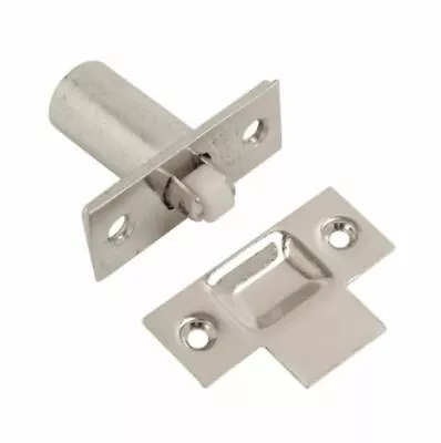 £4.99 • Buy ADJUSTABLE ROLLER CATCH Internal Door Latch Spring Ball Mortice + Fixings SILVER