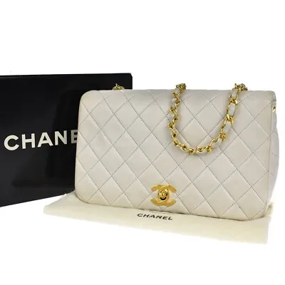 CHANEL CC Full Flap Matelasse 23 Chain Shoulder Bag Leather WE Vintage 373LB987 • $2451