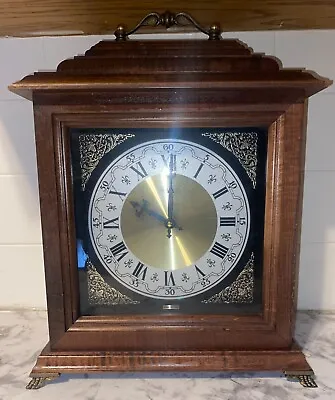 Bulova Vintage Walnut Wooden Mantle Strike Clock  • $50