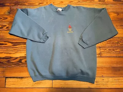 Vintage Atlanta 1996 Olympics Sweatshirt Size XL Blue Embroidered ￼ • $18.75