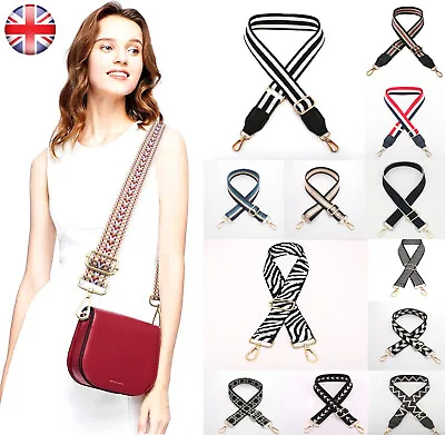 New Wide Shoulder Bag Strap Crossbody Adjustable Belt Replacement Handbag Handle • £6.99