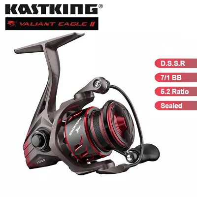 Kastking Valiant Eagle II Spinning Fishing Reel Bait Finesse 7/1BB 5.2:1 Reel • £105.06