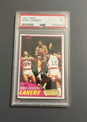 1981 Topps #21 Magic Johnson PSA 7 • $49.95