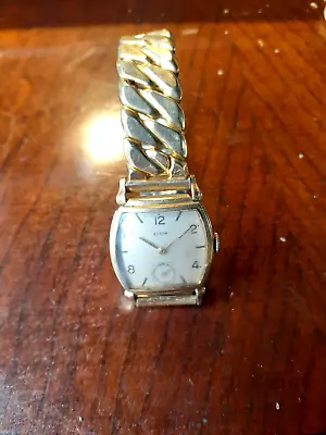 Vintage 1940s Men's Elgin Art Deco Watch Serviced Running MW5 • $72