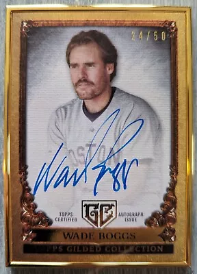 2023 Topps Gilded * WADE BOGGS Gold Frame Auto 24/50 * Red Sox HOF • $2