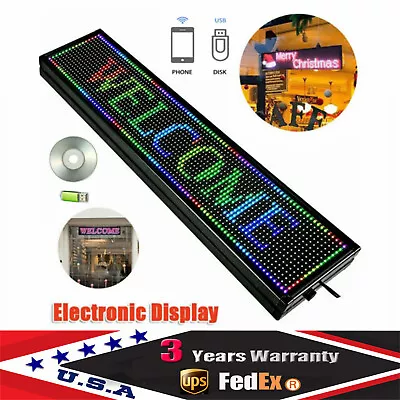 High Brightness Outdoor LED Sign Programmable Scrolling Message Display Board US • $72.20