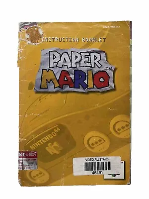 Paper Mario Instruction Booklet Manual Only Nintendo 64 N64 Flawed • $19.99