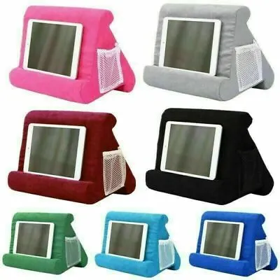 Multi-Angle Soft Pillow Lap Stand Phone Cushion Laptop For IPad Holder Tablet UK • £11.25