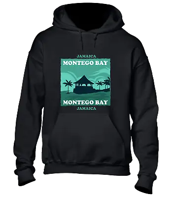 Montego Bay Jamaica Hoody Hoodie Cool Summer Design Casual Beach Top New • £16.99