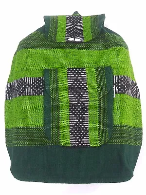 Authentic RASTA Bag Beach Hippie Baja Ethnic Backpack Made In Mexico 23 • $16.16