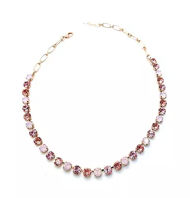 Mariana Necklace Rose Pink Opal & Rose Opal Austrian Crystals My Treasures C... • $218