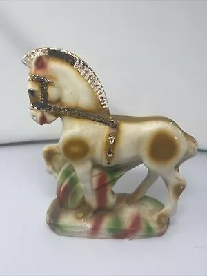 $25 • Buy Vintage Carnival Chalkware Horse Figure 11  Tall 9” Long