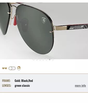 BNIB 0RB3460M F 008/71 Size 59mm FERRARI COLLECTION Aviator Sunglasses • $350