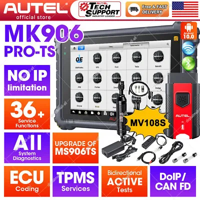 2024 Autel Maxisys MK906 PRO-TS Full TPMS Car Diagnostic Scanner Tool Key Coding • $1349