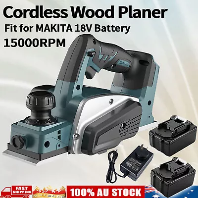 15000RPM Cordless Electric Wood Planer Hand Plane With Battery Woodworking Tool • $79.98