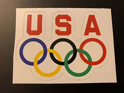 Team USA Olympic Sticker - Tokyo 2020 2021 3.7  X 2.7  Olympic Rings Logo  • $5.99