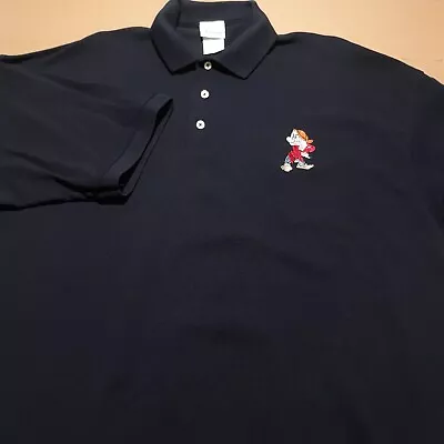 VTG Disney Store Grumpy Polo Shirt Navy Blue Cotton Men's 2XL  • $15.99