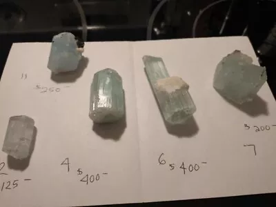 AQUAMARINE - Crystal Lot !! 5 Pieces. Plus A BONUS Aquamarine • $600