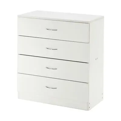 $78.99 • Buy White Bedroom Chests Of Storage Cabinet With 4 Drawers Dressers Furniture