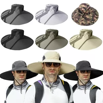 Men Women Wide Visor Brim Hat Boonie Bucket Cap Summer Fishing UV Sun Protection • $10.99