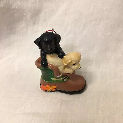 Vintage Labrador Retriever Figurine In Boot Black White Dog 3  • $19