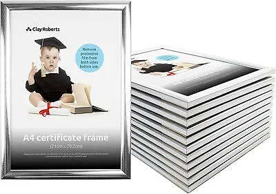 £23.89 • Buy A4 Photo Frames Pack Of 12 Certificate Art Picture Frame Black White Silver Grey