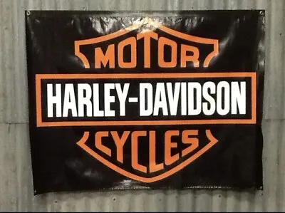 $69 • Buy Large 1200mm X 900mm Harley Davidson Banner Sign, Shed, Man Cave, Garage, Banner