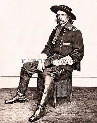 Antique Reproduction 8x10 Photo Showing General George Armstrong Custer • $11.99