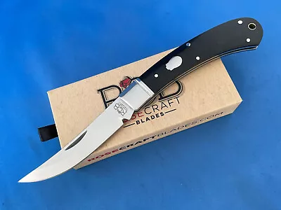RoseCraft Blades RCT008 Riverbend Skinner Knife D2 Upswept Blade Black Micarta • $40