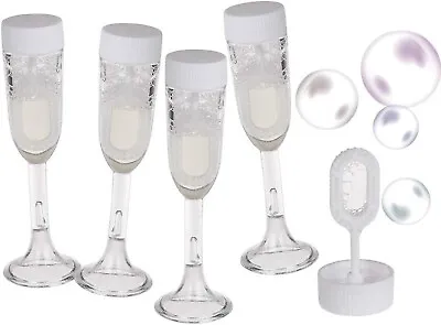 24 X  Champagne Flute Glass Shaped Bubbles Wedding Table Decorations Favours • £8.99