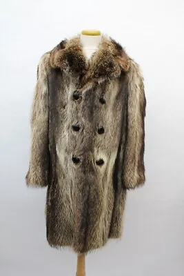 Mint Natural Raccoon Racoon Fur Coat Jacket Men Man Size 38-40 Small-medium • $295