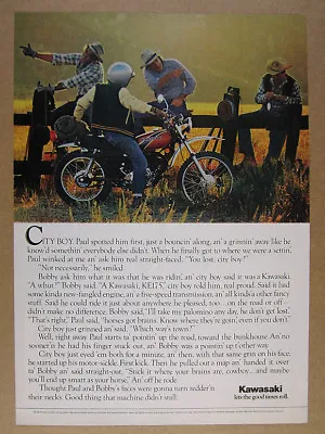 1976 Kawasaki KE175 Motorcycle Vintage Print Ad • $8.29