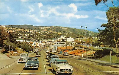 Victor Hugo Inn  Vtg Cars Street Scene Laguna Beach CA Vtg 1950's Postcard  • $17.50