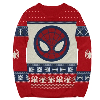 $39.95 • Buy Marvel Spider-Man Symbol Offcially Licesned Adult Holiday Ugly Christmas Sweater