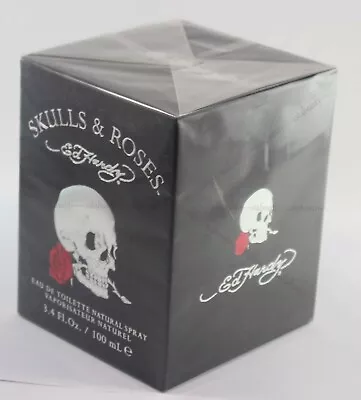 Ed Hardy Skulls & Roses By Christian Audigier For Men 3.4/3.3oz EDT Spray New  • $36.99