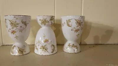 3 Antique Vintage Double Egg Cups  • $12