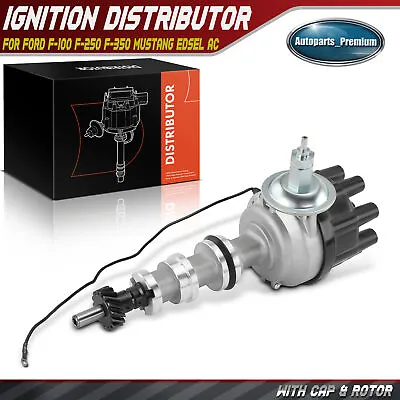 Ignition Distributor W/ Cap & Rotor For Ford F-100 F-250 F-350 Mustang Edsel AC • $69.99