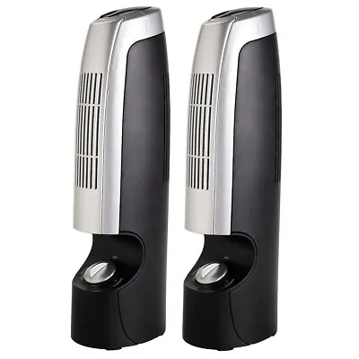 $57.99 • Buy Set Of 2 Pure Clean Air Purifier Mini Ionic Whisper Reduce Dust Smoke Mold Germs