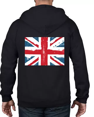 UNION JACK FULL ZIP HOOODIE - UK Flag T-Shirt • £29.95