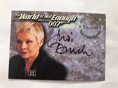 £15 • Buy James Bond The World Is Not Enough  Auto Card A2 Judi Dench As M