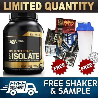 Optimum Nutrition Gold Standard 100% Isolate  76 Srv || Whey Wpi Protein • $161.45