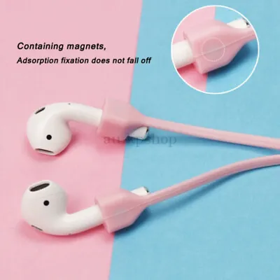 $8.54 • Buy Anti-Lost String Rope Silicone Holder Cord Magnetic Strap For AirPods 1 2