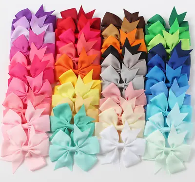 Hair Clip Alligator Baby Toddler Girl Kids Grosgrain Ribbon Bow - 8cm X 5.5cm • $2.63