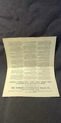 1890s Womans Cooperative Toilet Milwaukee Wisconsin Quack Medicine Bottle Ad S46 • $10