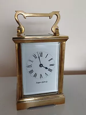 Vintage  Mappin & Webb  London Retailed 8 Day Brass Carriage Clock  With Key.  • $290.55