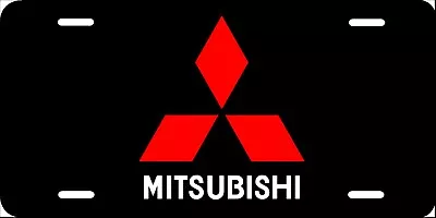 Mitsubishi Logo License Plate New Car Tag Metal Aluminum USA Black • $12.94