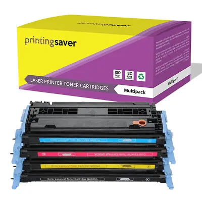 4 Toner Replace For HP 2600N 2600 2605 1600 HP Q6000A Q6001A Q6002A Q6003A 124A • £69.79